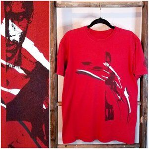 JORDAN Red Graphic T-shirt - Sz L